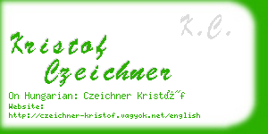 kristof czeichner business card